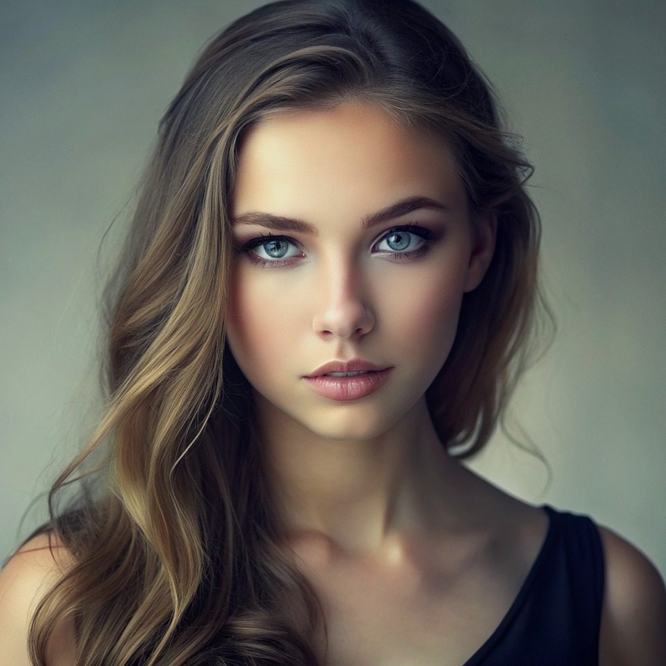 woman, portrait, face